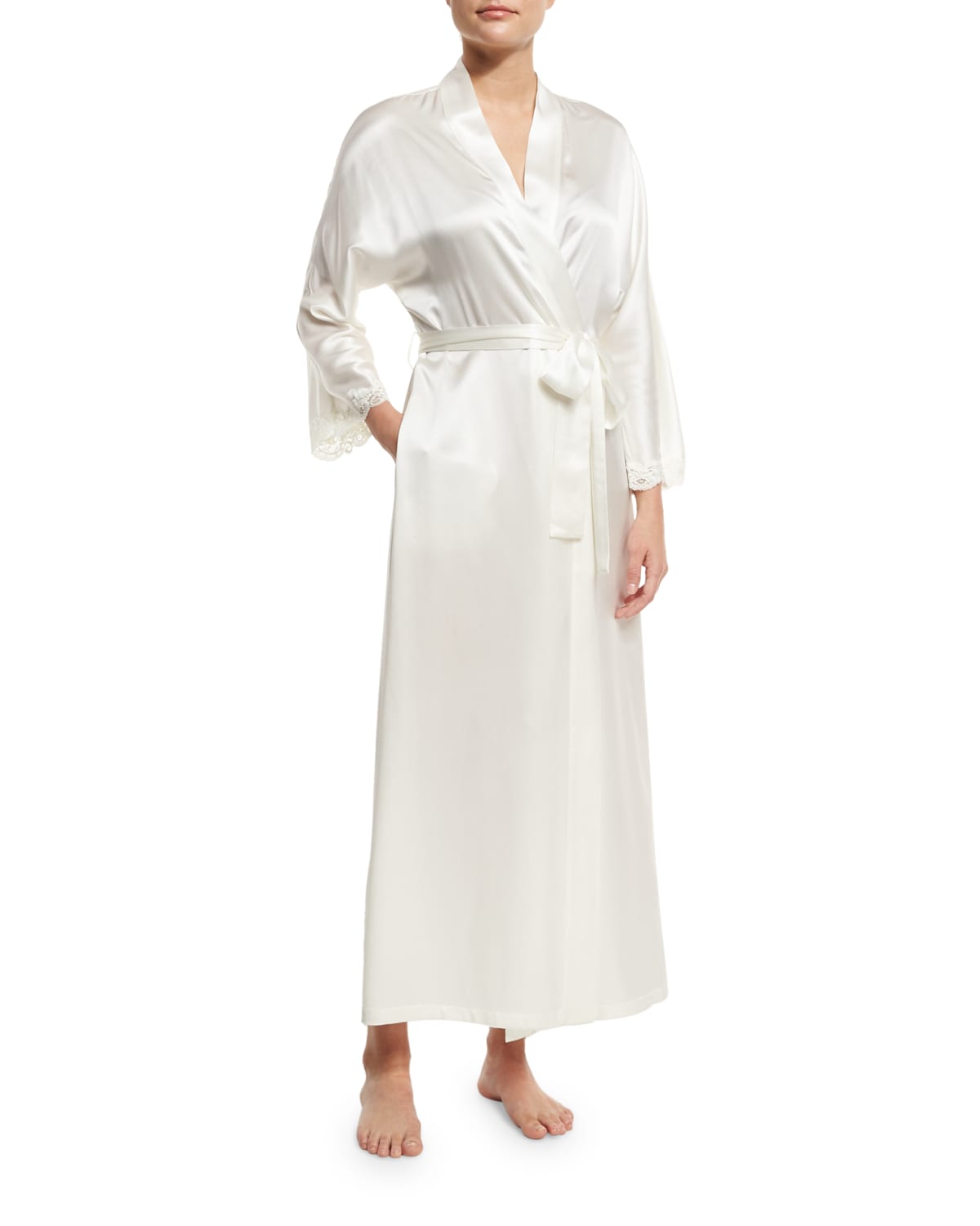 Christine Lingerie Bijoux Long Silk Robe