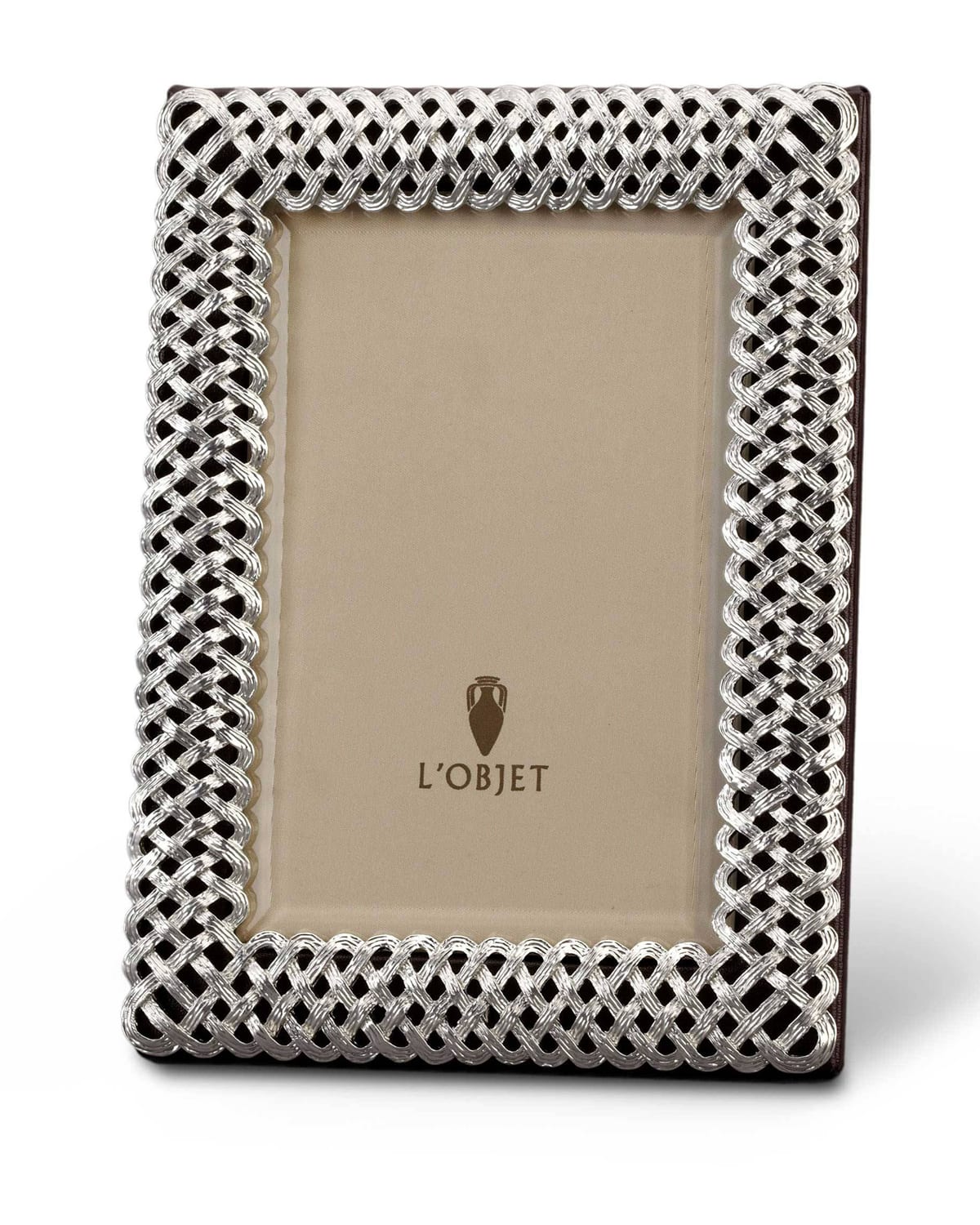 L'objet Braid Platinum Picture Frame, 8" X 10" In Platinum