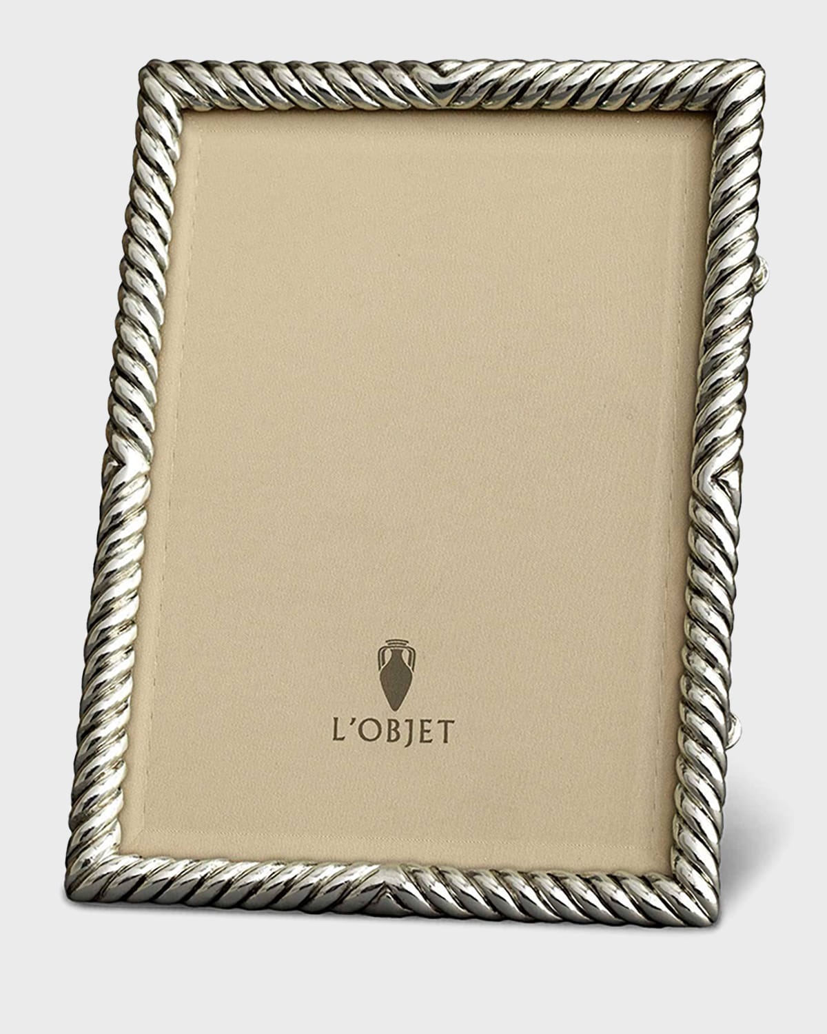 L'objet Deco Twist Platinum-plated Picture Frame, 4 X 6 In Multi