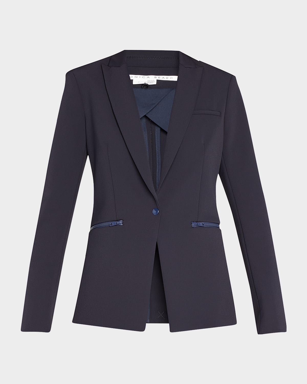 Shop Veronica Beard Bi-stretch Scuba Jacket In Navy