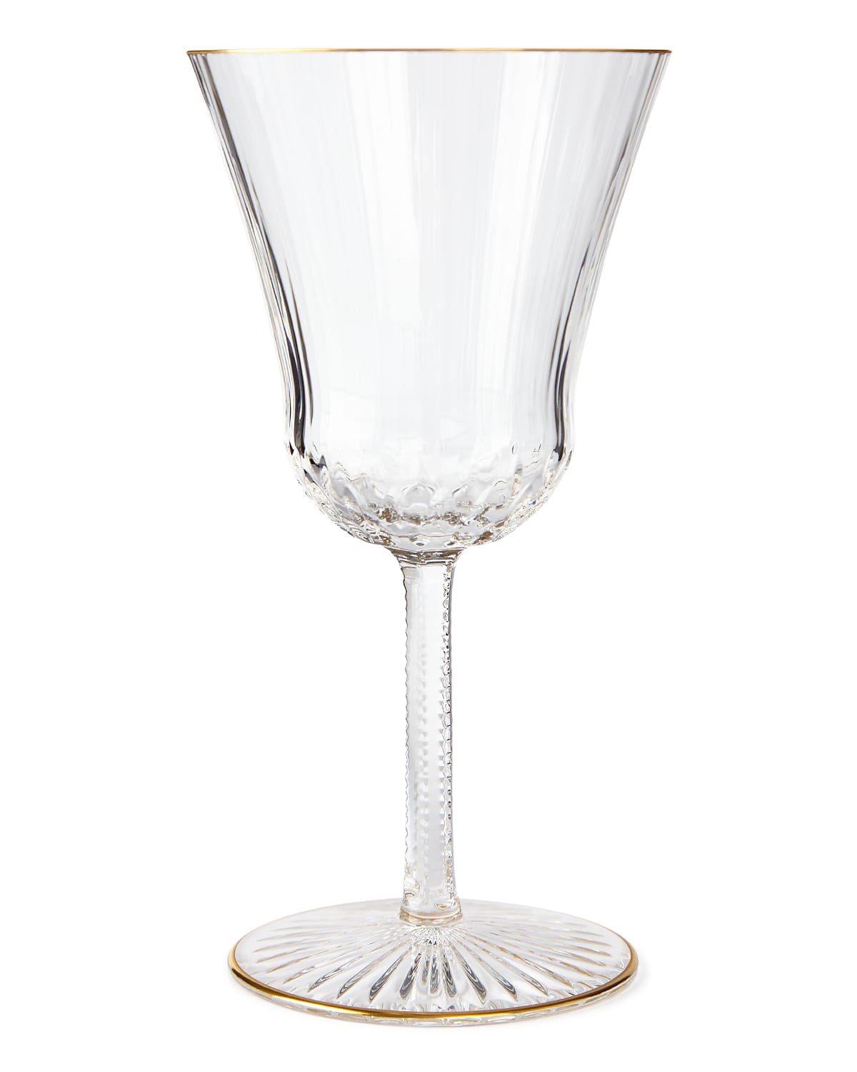 Shop Saint Louis Crystal Apollo Gold-rim Water Goblet In Assorted