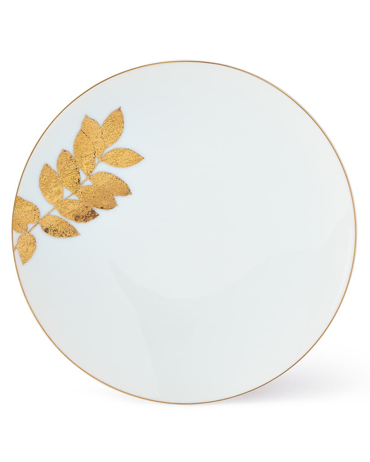 Shop Bernardaud Vegetal Gold Salad Plate In White Gold
