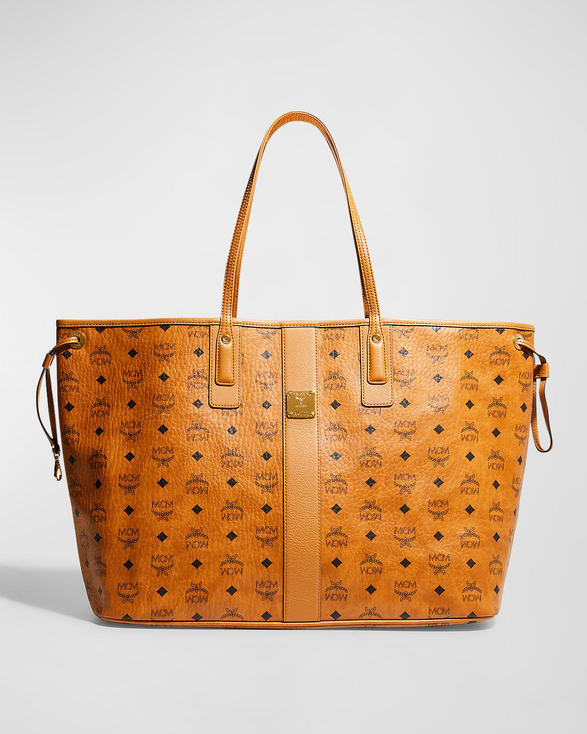 Mcm Liz Reversible Large Visetos Tote Bag In Cognac ModeSens