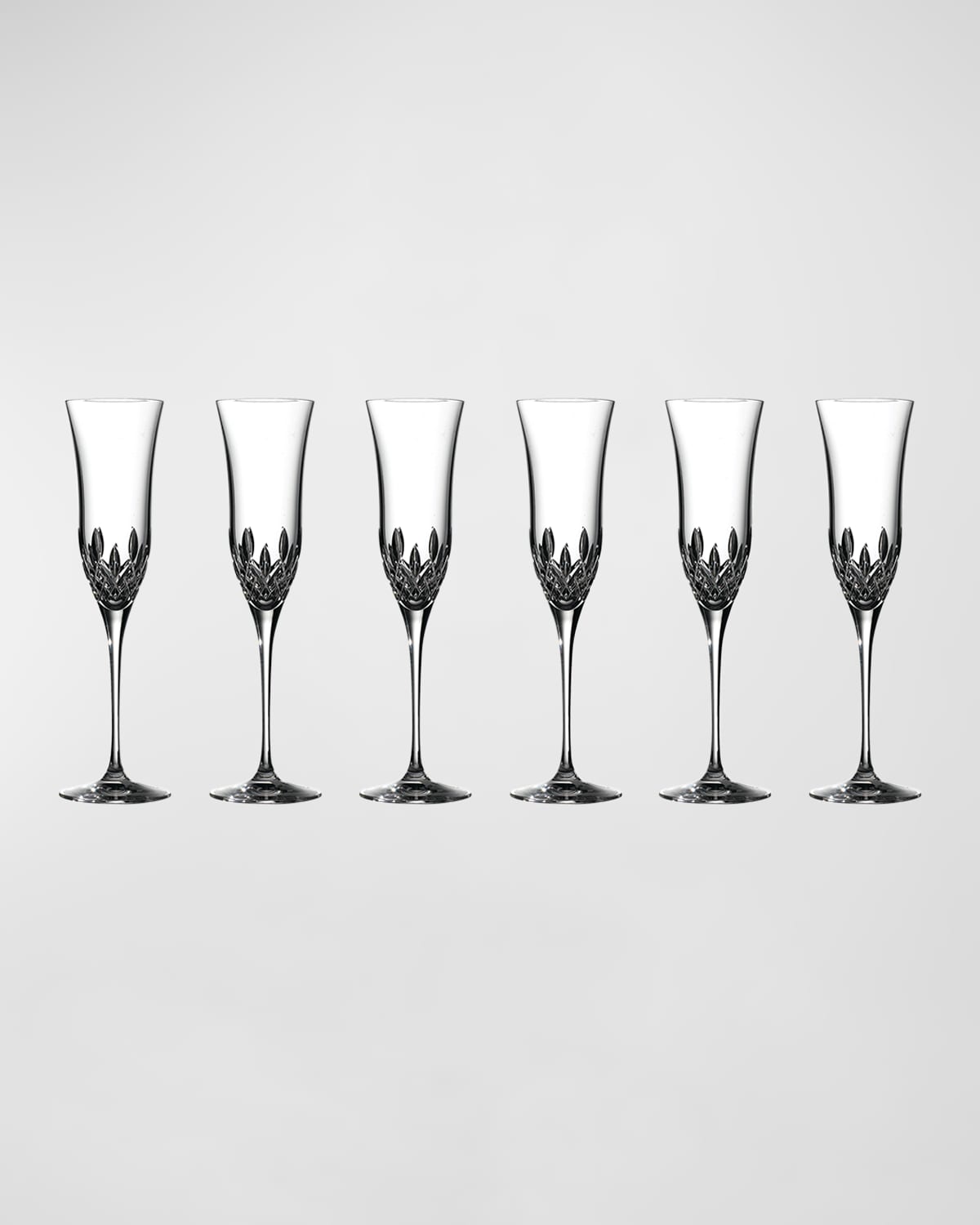 Shop Waterford Crystal Lismore Essence Flutes, Set Of 6 In Clear
