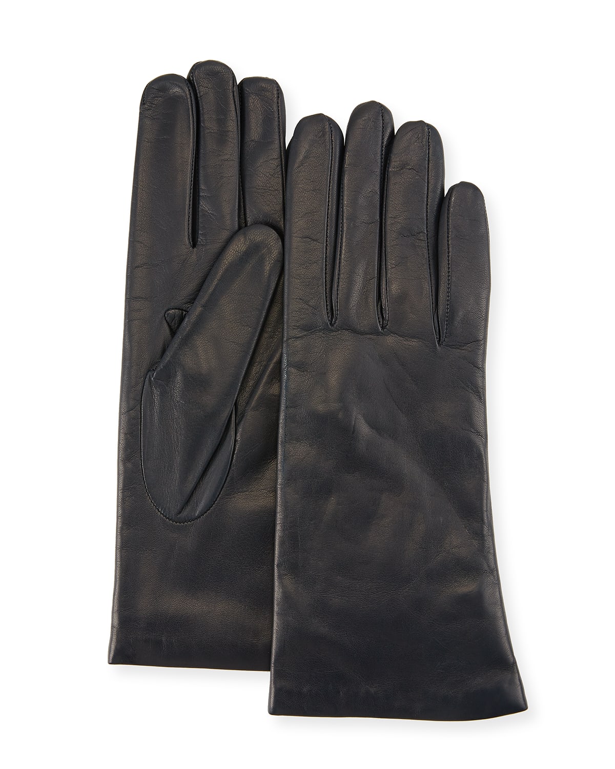 Portolano Cashmere-lined Napa Leather Gloves In Green