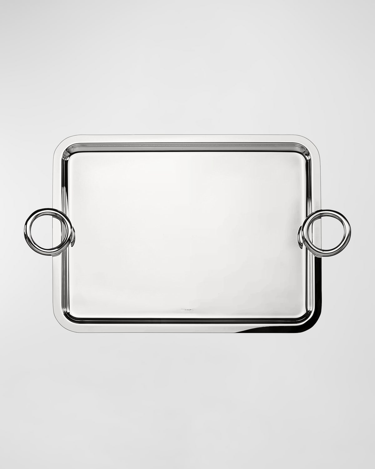 Christofle Vertigo Double-handle Silver-plated Tray 53cm X 42cm