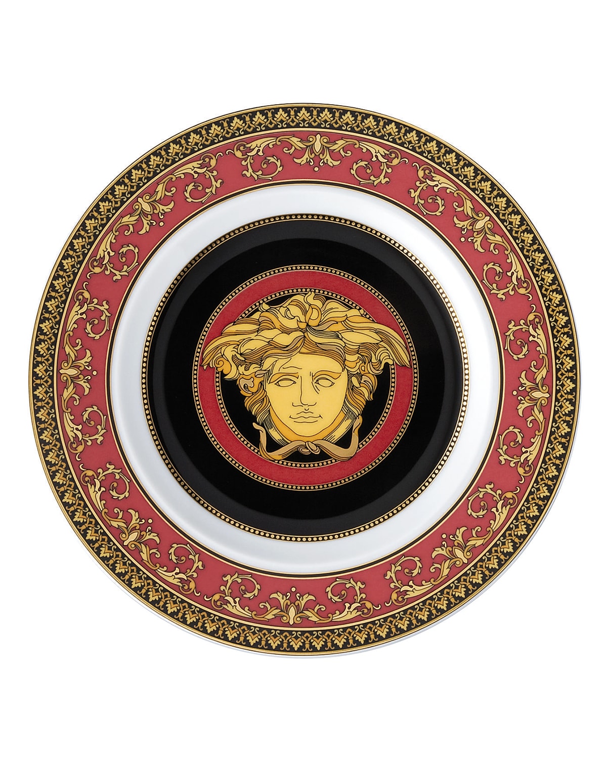 Versace Medusa Red Bread & Butter Plate In Red