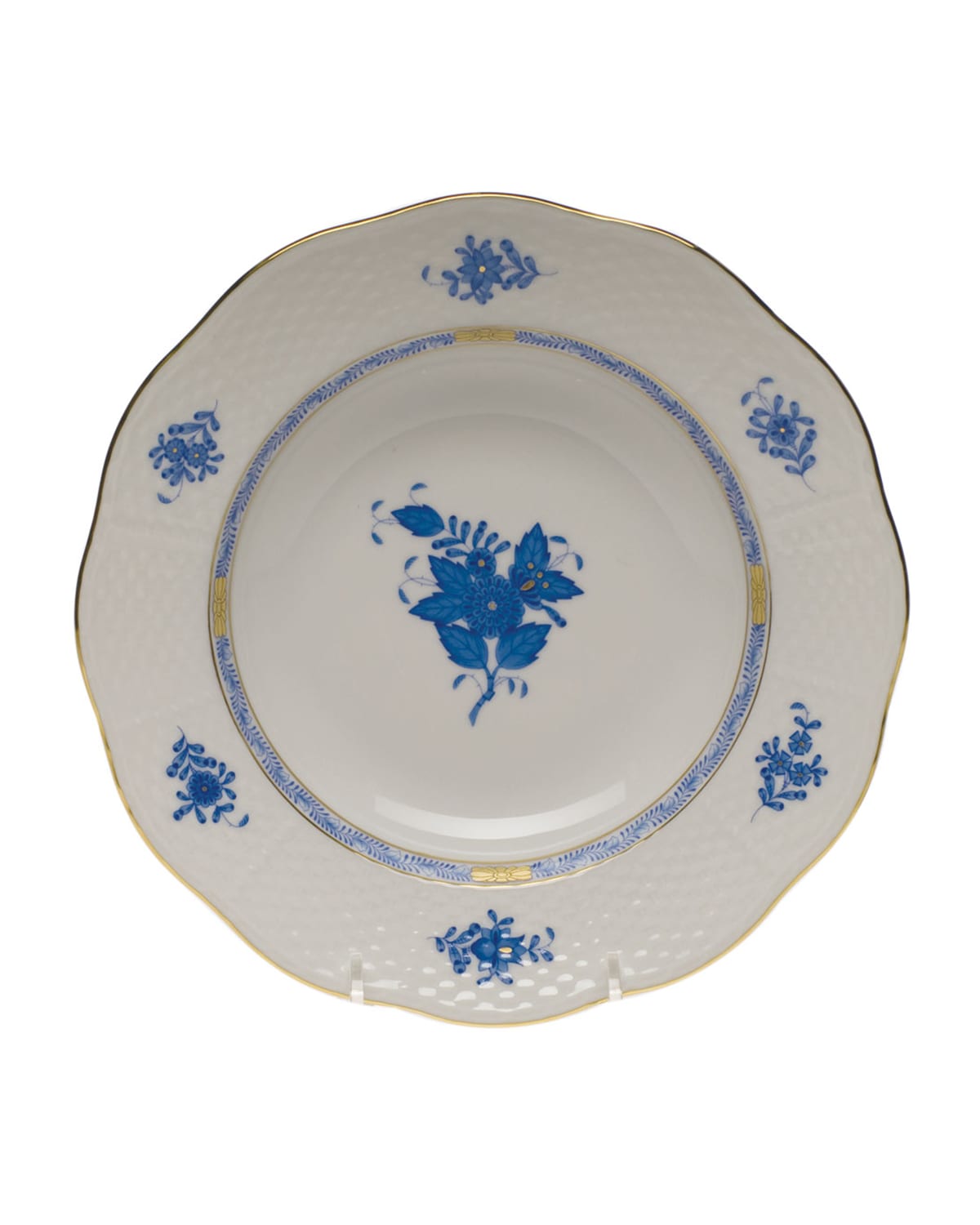 Herend Chinese Bouquet Rim Soup Bowl In N/c