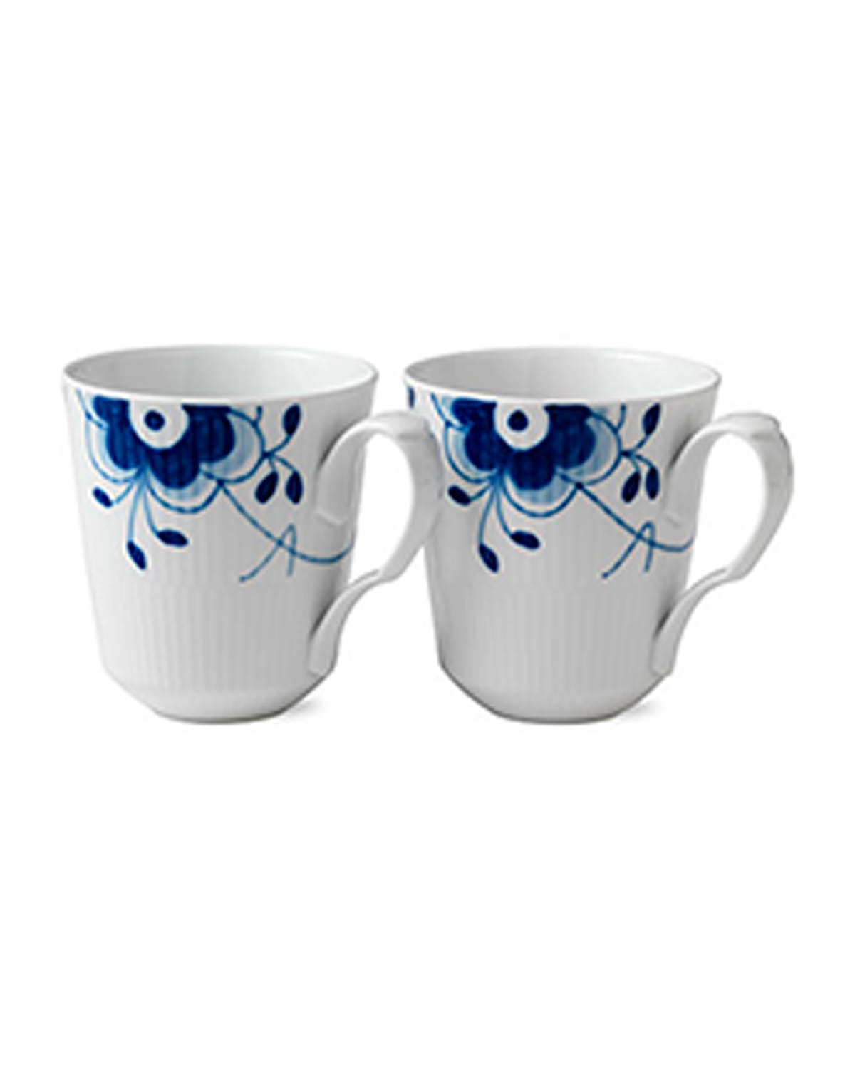 Blue Fluted Mega Mug Set Of 2