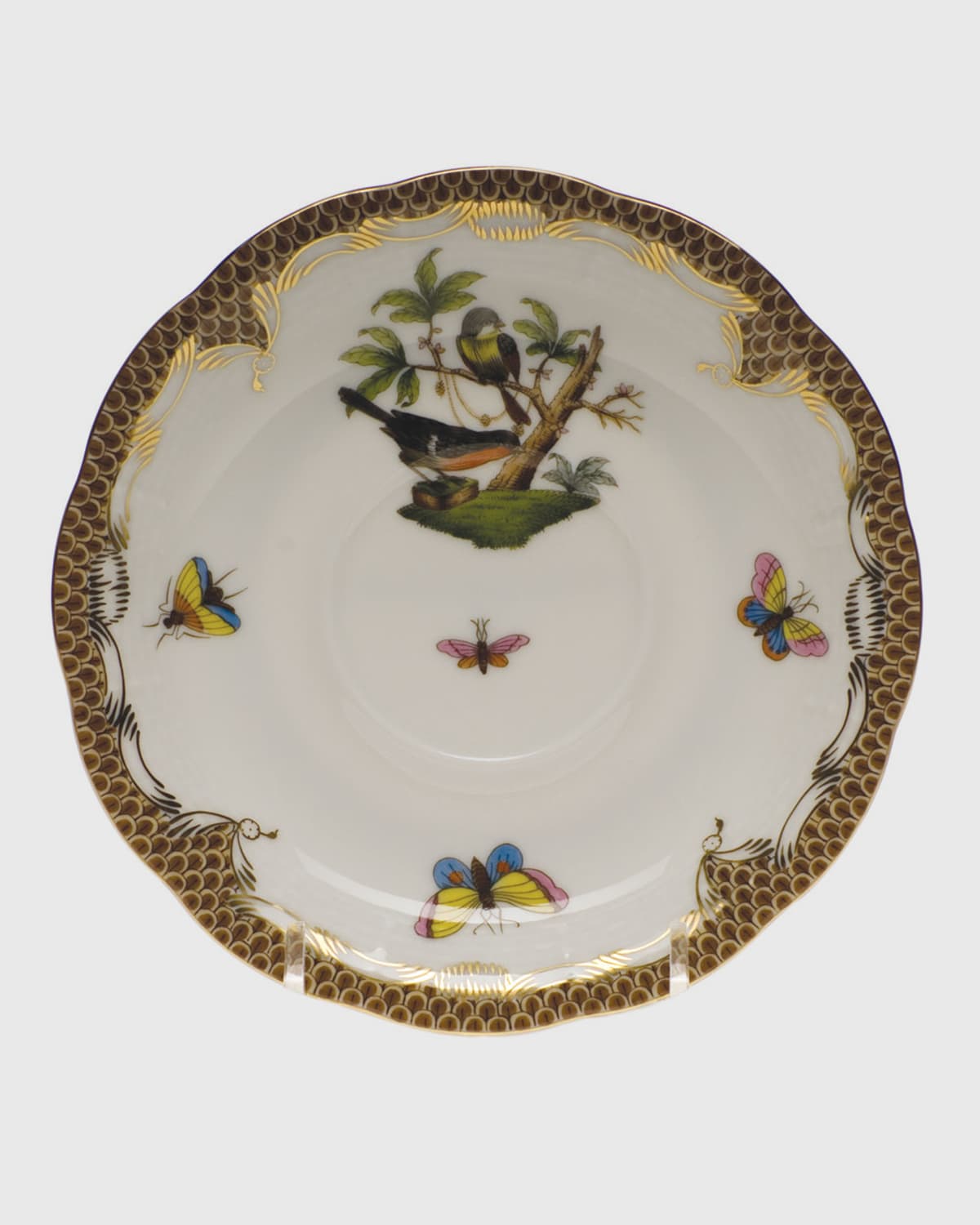 Herend Rothschild Bird Green Motif 10 Tea Saucer