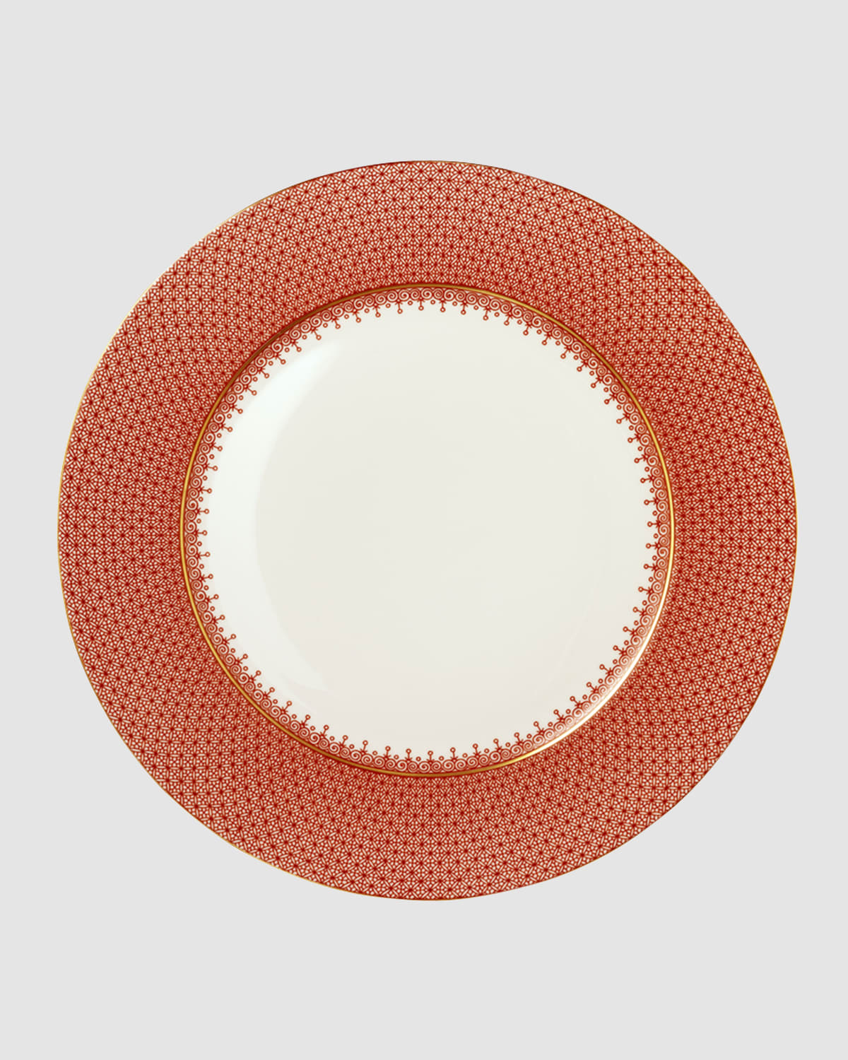 Mottahedeh Red Lc Charger In Red/wht