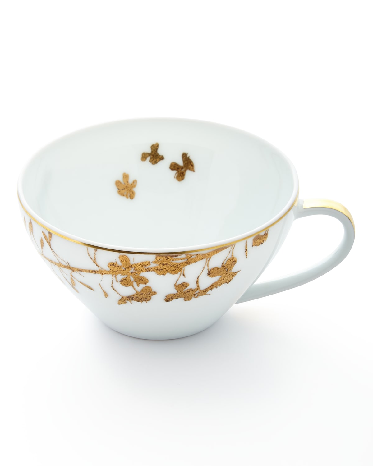 Shop Bernardaud Vegetal Gold Teacup In White Gold