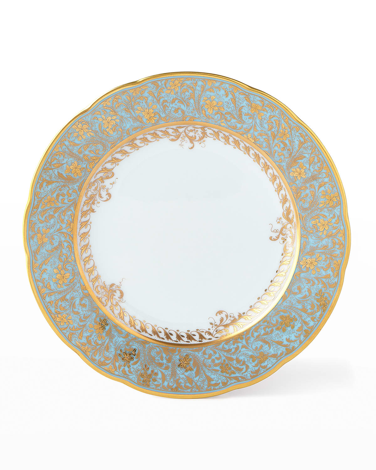 Shop Bernardaud Eden Turquoise Bread & Butter Plate In Turquoise/white/g