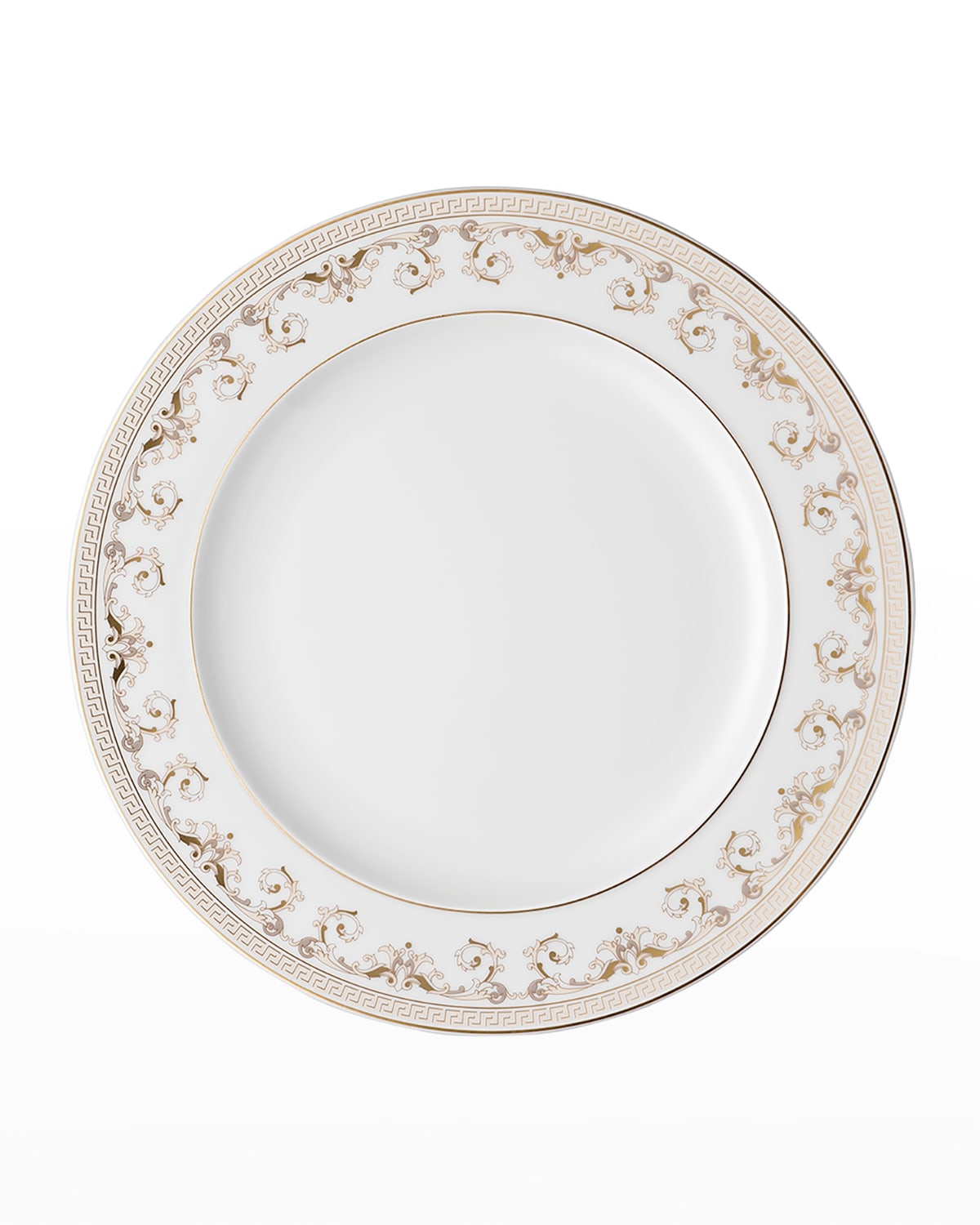 Versace Medusa Gala Dinner Plate In White/gold