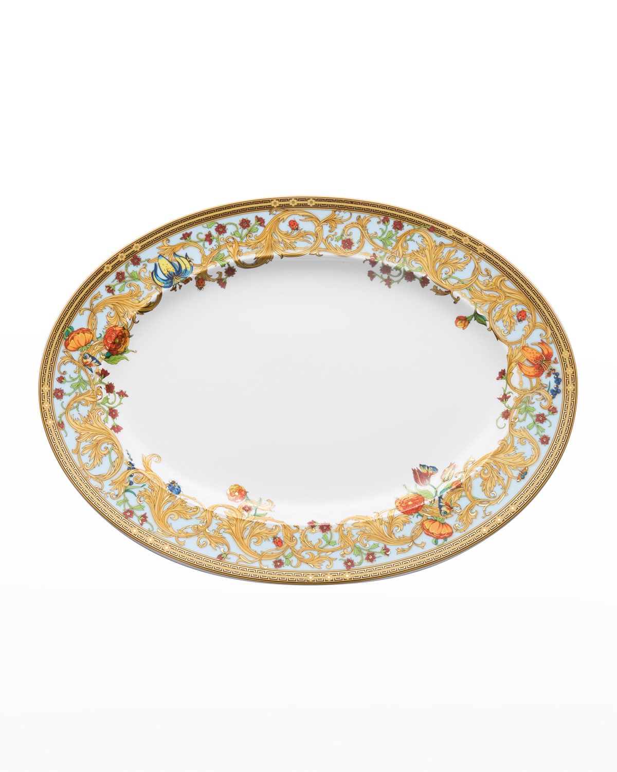 Shop Versace Butterfly Garden Medium Platter In Gold