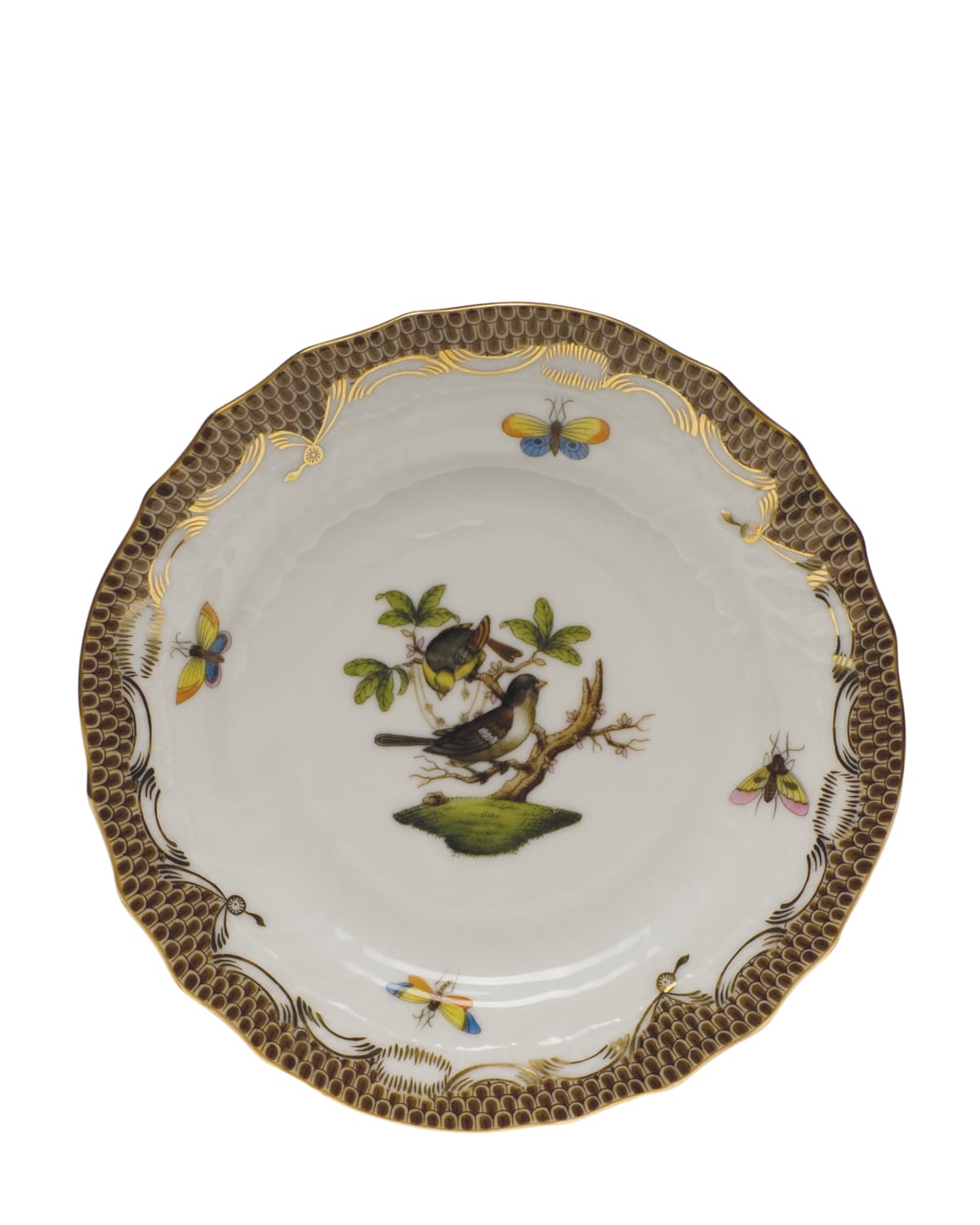 Herend Rothchilds Bird Brown Bread & Butter Plate