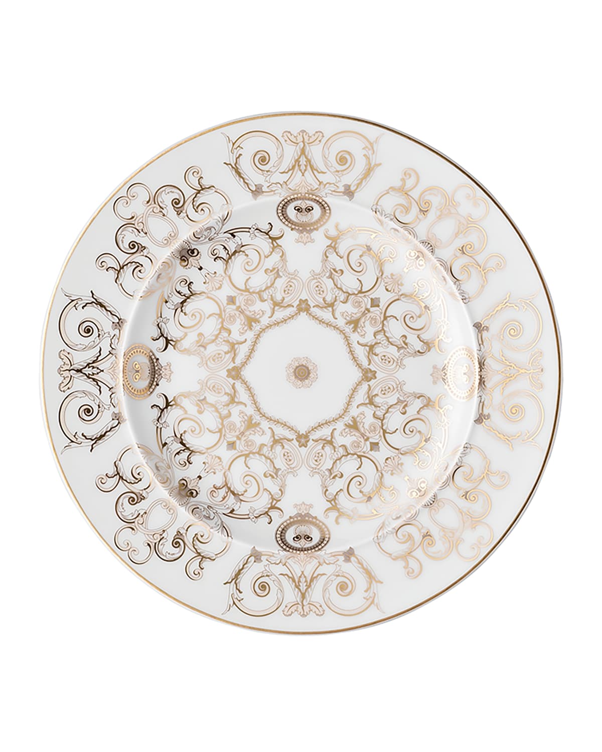 Versace Medusa Gala Bread & Butter Plate In White Gold