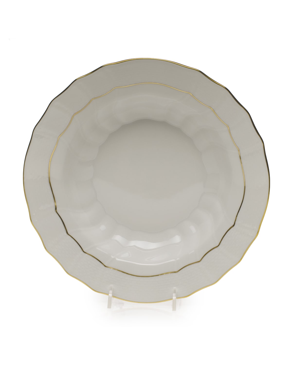 Herend Golden Edge Soup Bowl, Large In Assorted