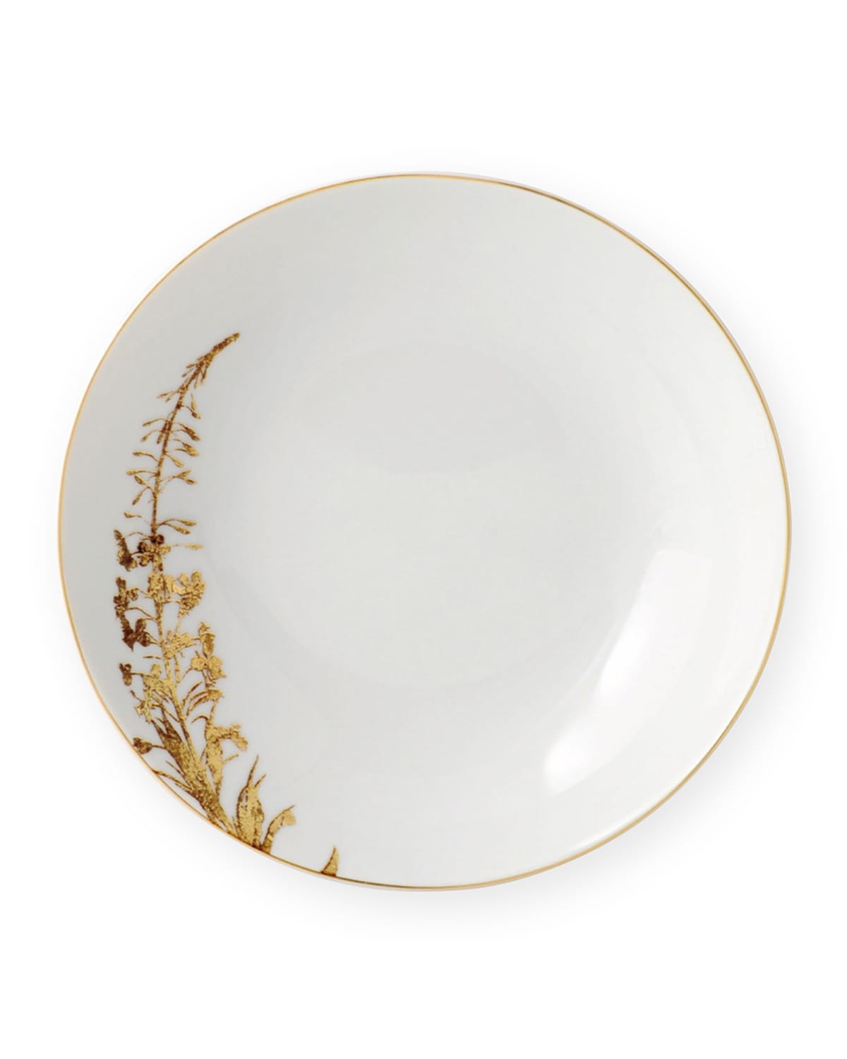 BERNARDAUD VEGETAL GOLD COUPE SOUP BOWL