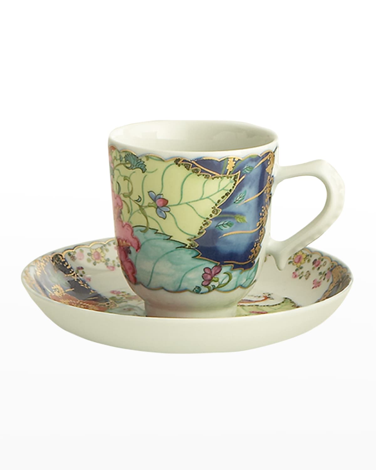 Mottahedeh Tobacco Leaf Demitasse Cup & Saucer
