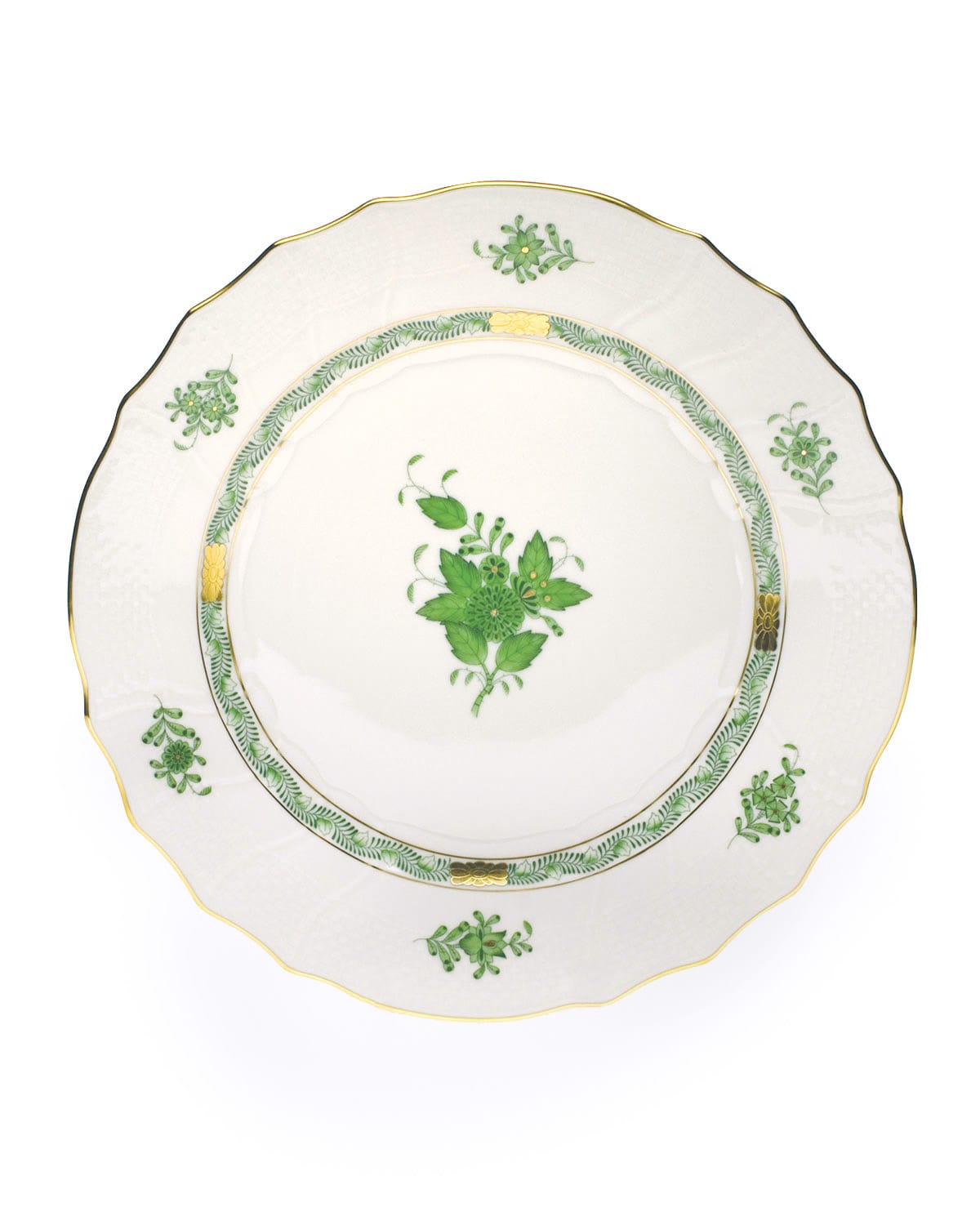 Herend Green Chinese Bouquet Dinner Plate