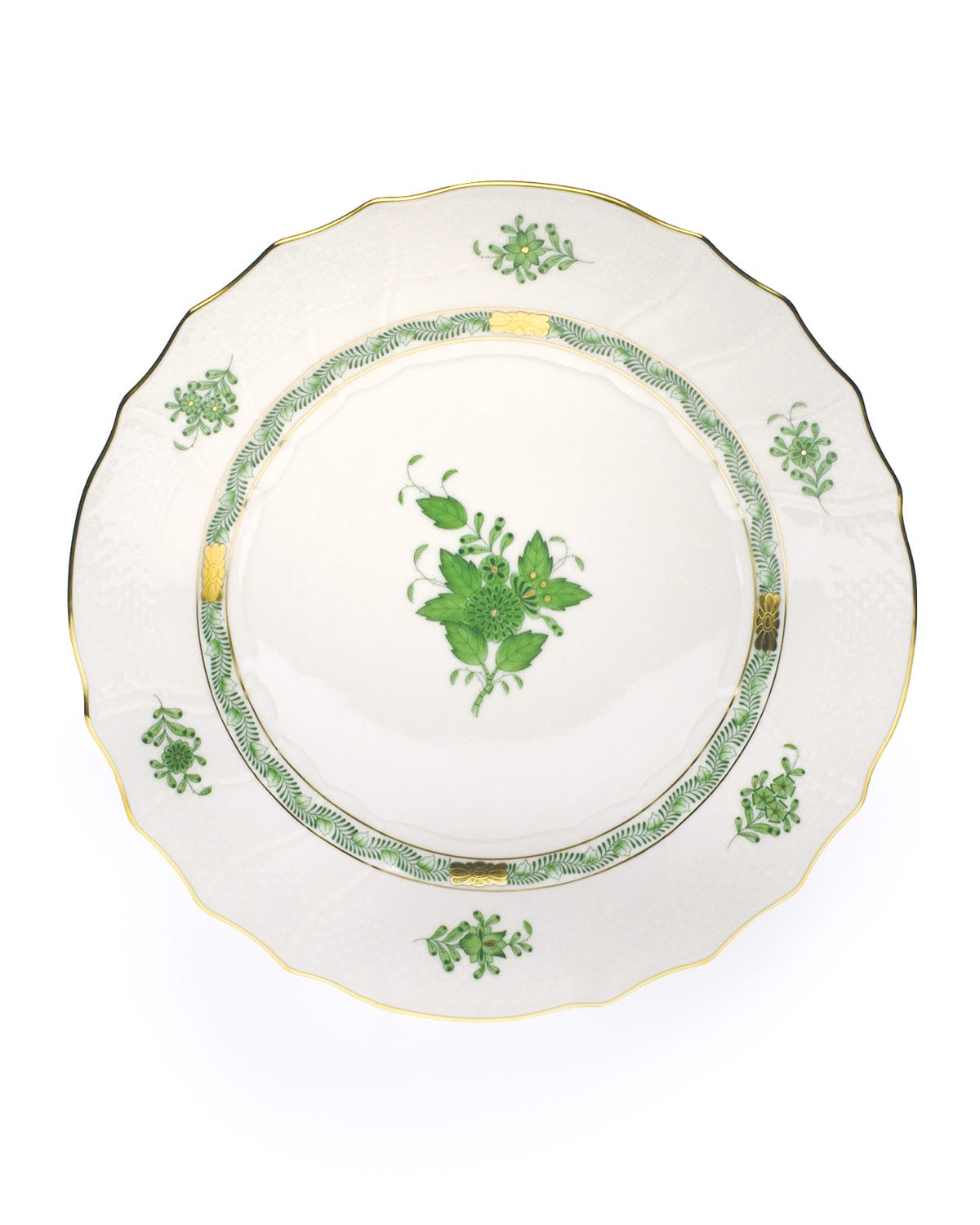 HEREND GREEN CHINESE BOUQUET DINNER PLATE