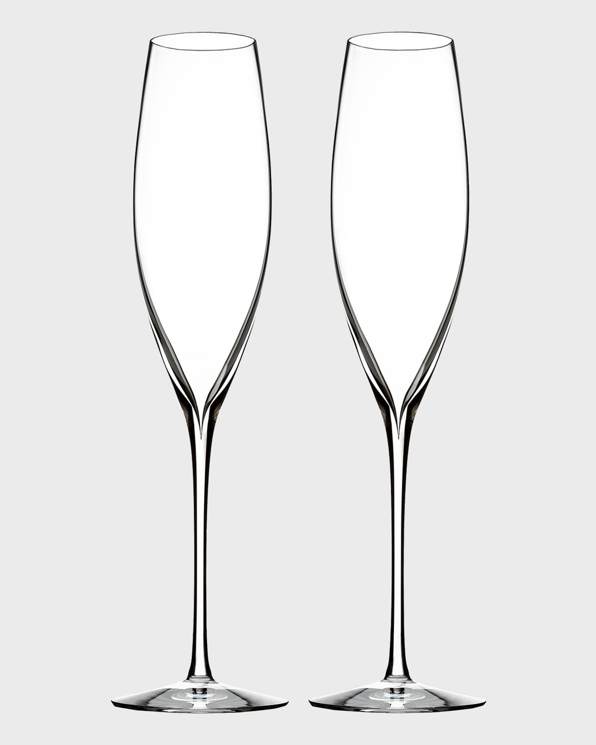 Waterford Crystal Elegance Champagne Flutes, Set Of 2 In Transparent