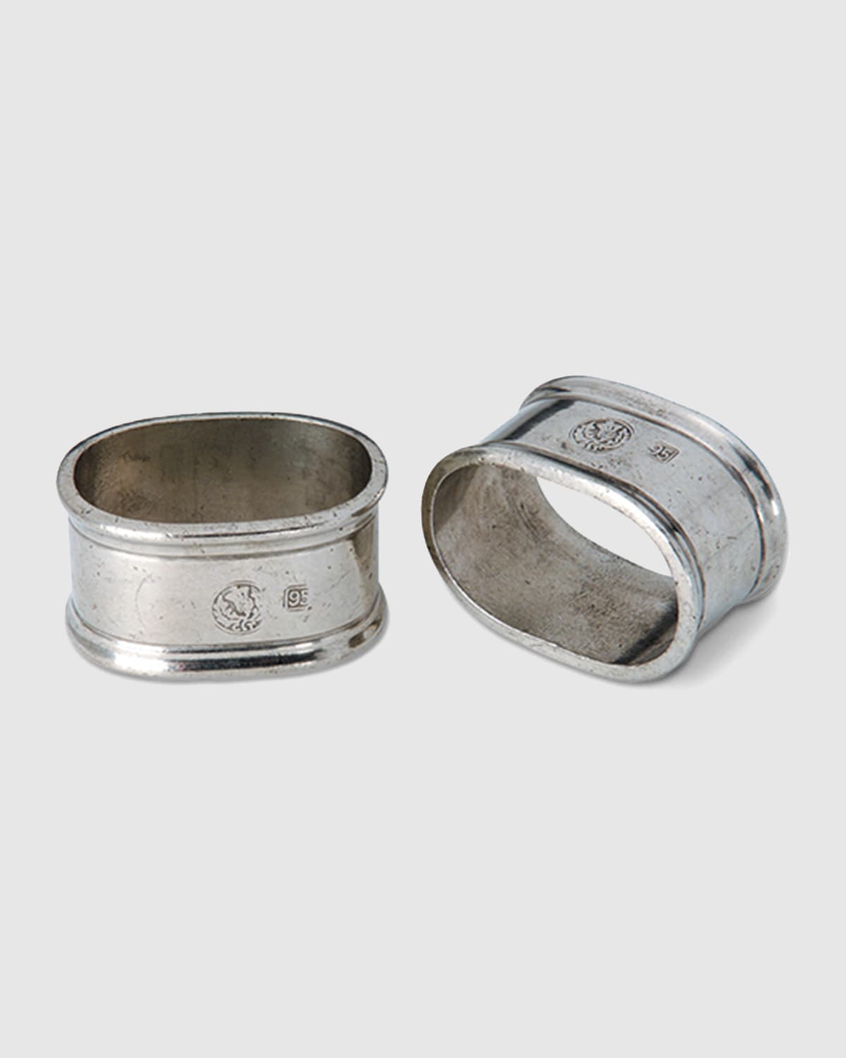 Match Pewter Napkin Rings, Set Of 2