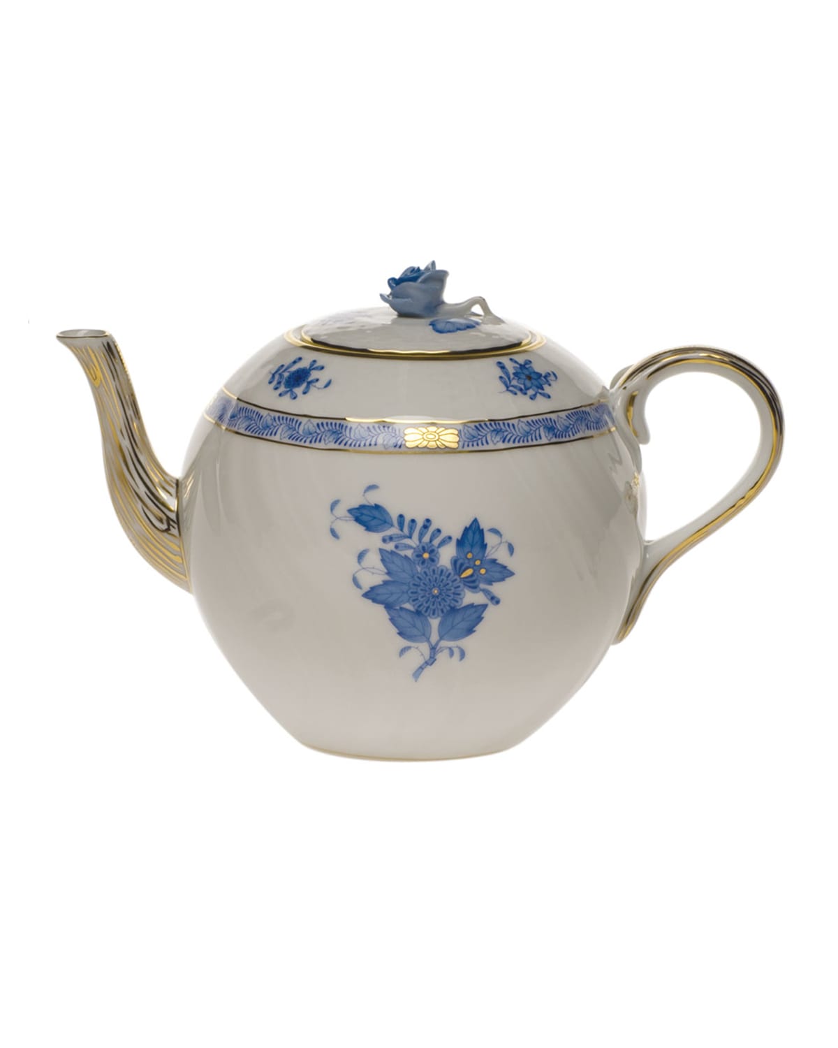 Shop Herend Chinese Bouquet Blue Teapot In N/c
