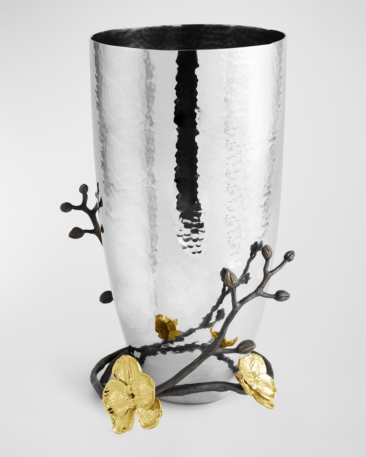 Shop Michael Aram Gold Orchid Medium Vase In Silver
