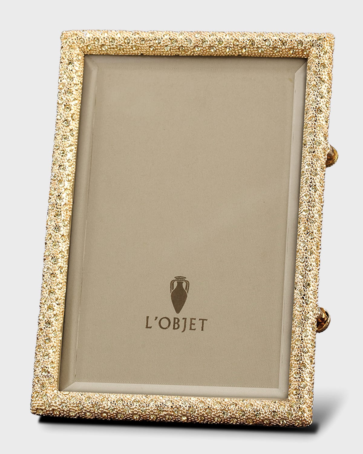 L'objet Pave Gold Picture Frame, 8" X 10" In Gold, Yellow