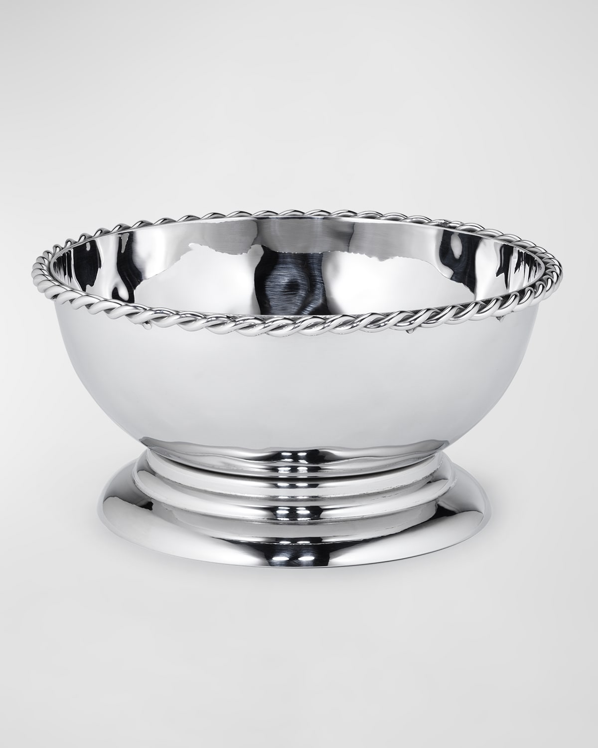 Mary Jurek Paloma Footed Bowl With Braid In Silver