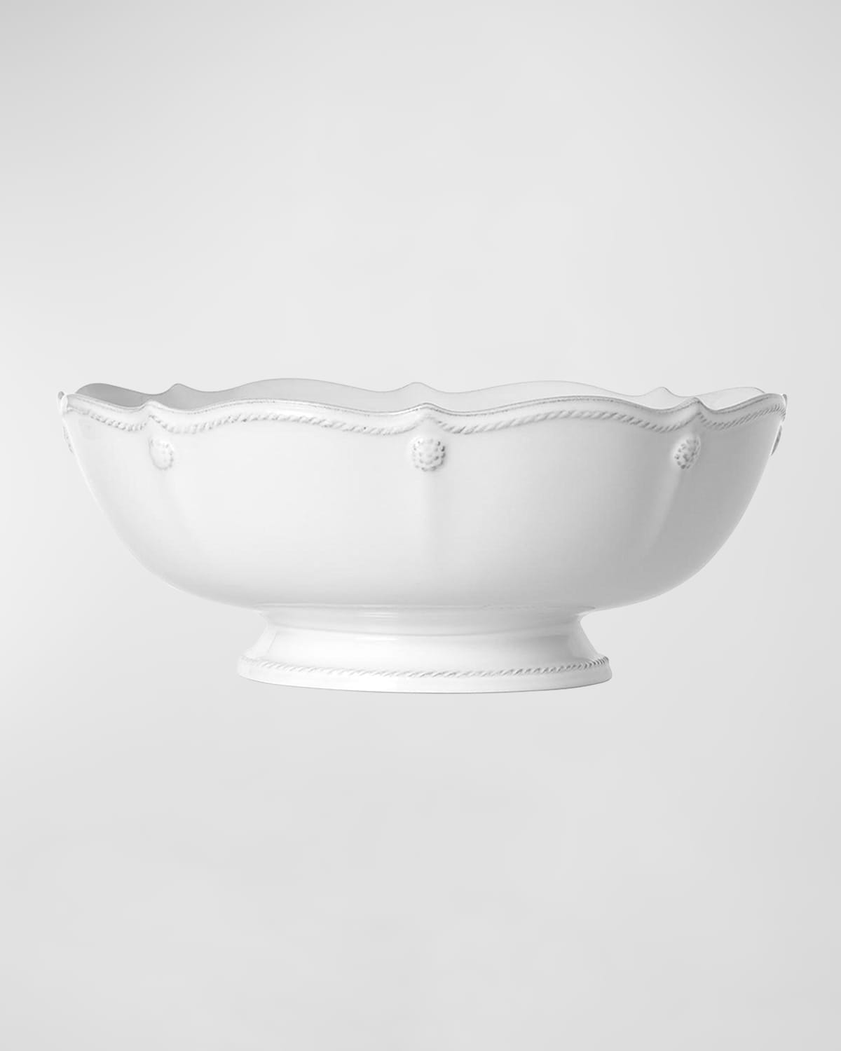 Juliska Berry & Thread 11" Footed Fruit Bowl - Whitewash In Whitewash