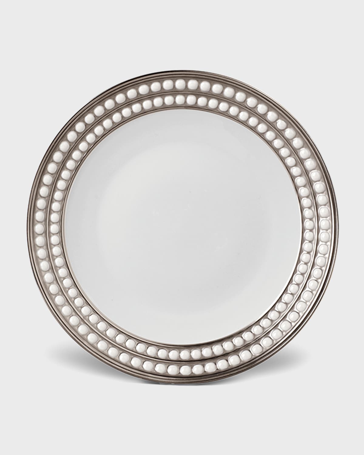 L'objet Perlee Platinum Salad Plate In Platinum