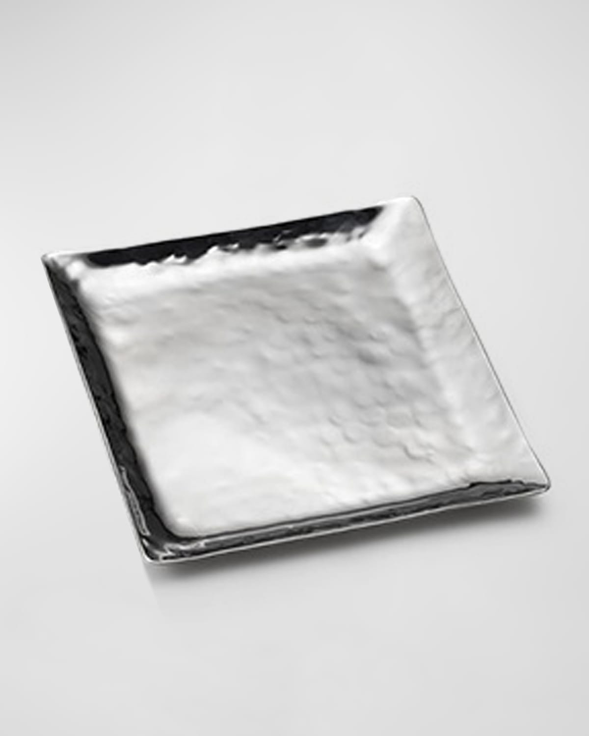 Mary Jurek Mesa 15" Square Serving Tray In Silver
