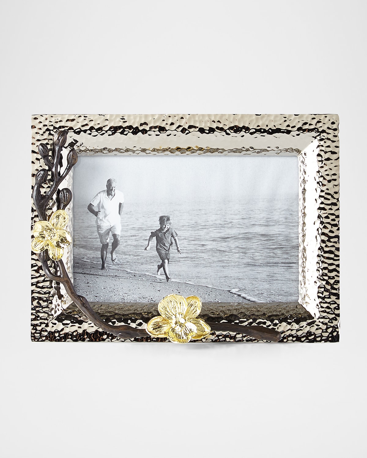 Michael Aram Gold Orchid 4" X 6" Picture Frame In Silver