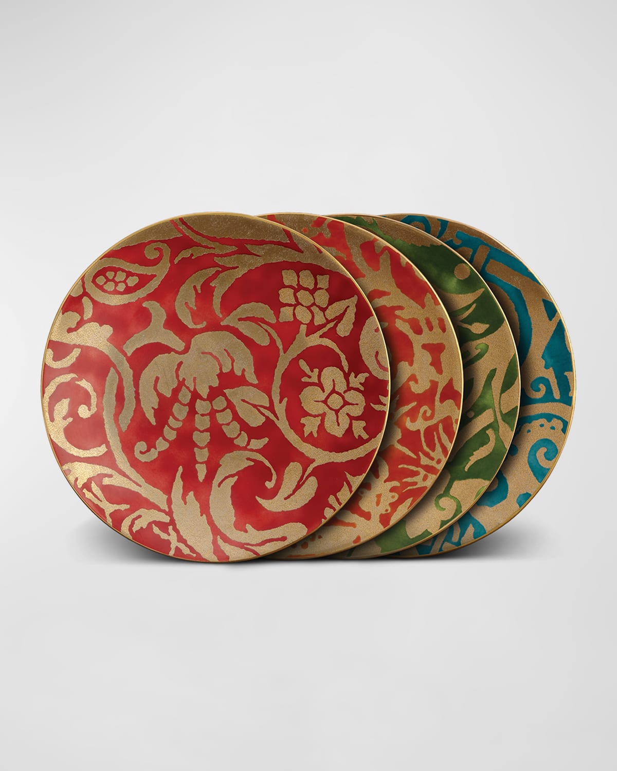 L'objet Fortuny Assorted Dessert Plates 4-piece Set