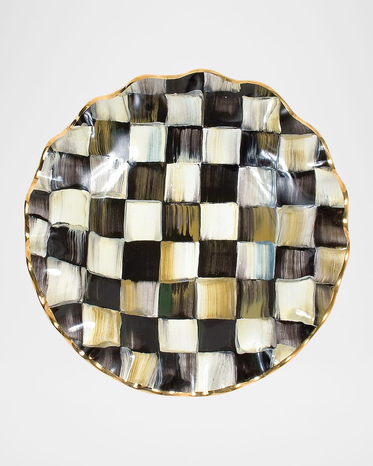 Shop Mackenzie-childs Courtly Check Fluted Dessert Plate