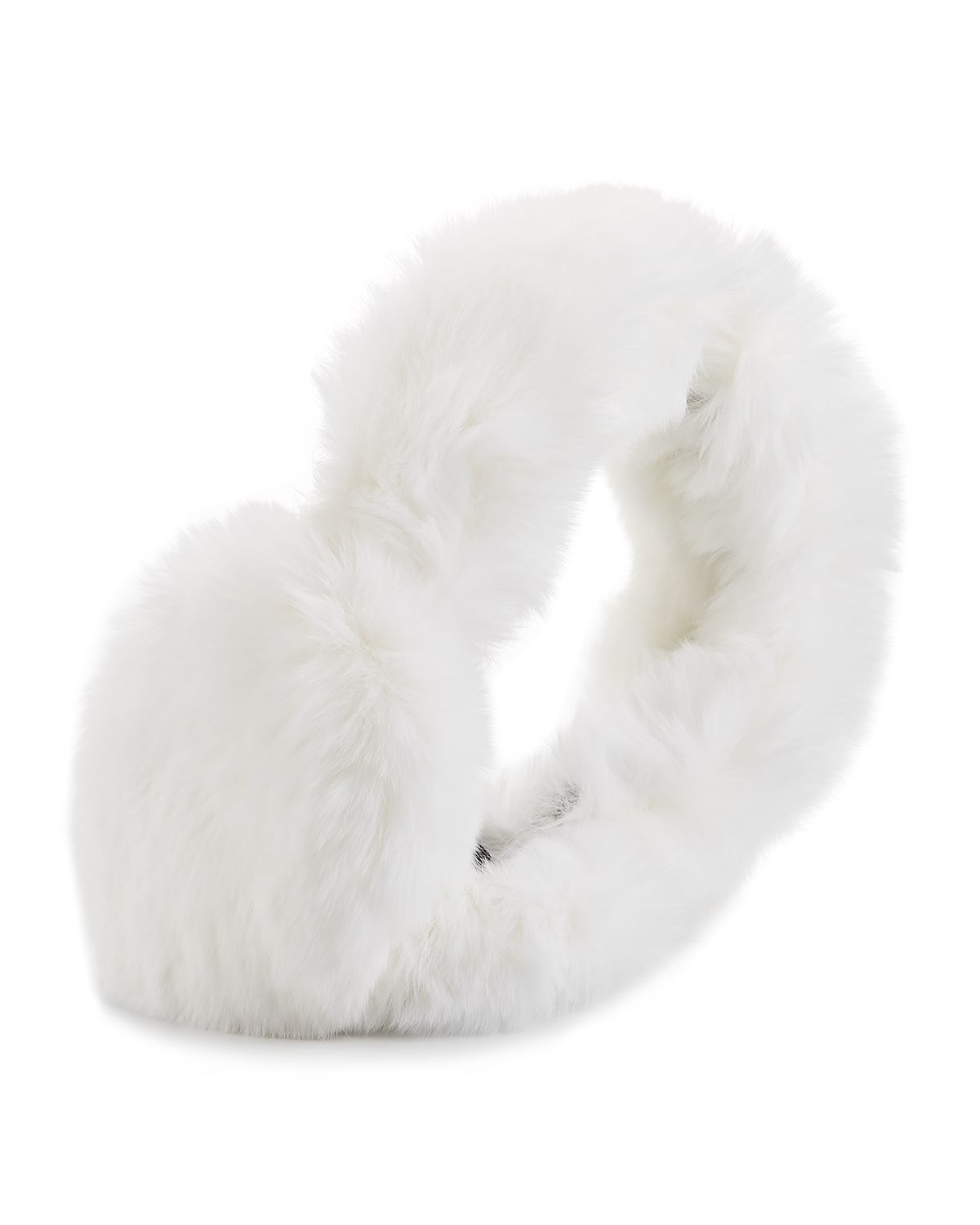 Surell Rabbit Fur Earmuffs In Ivory