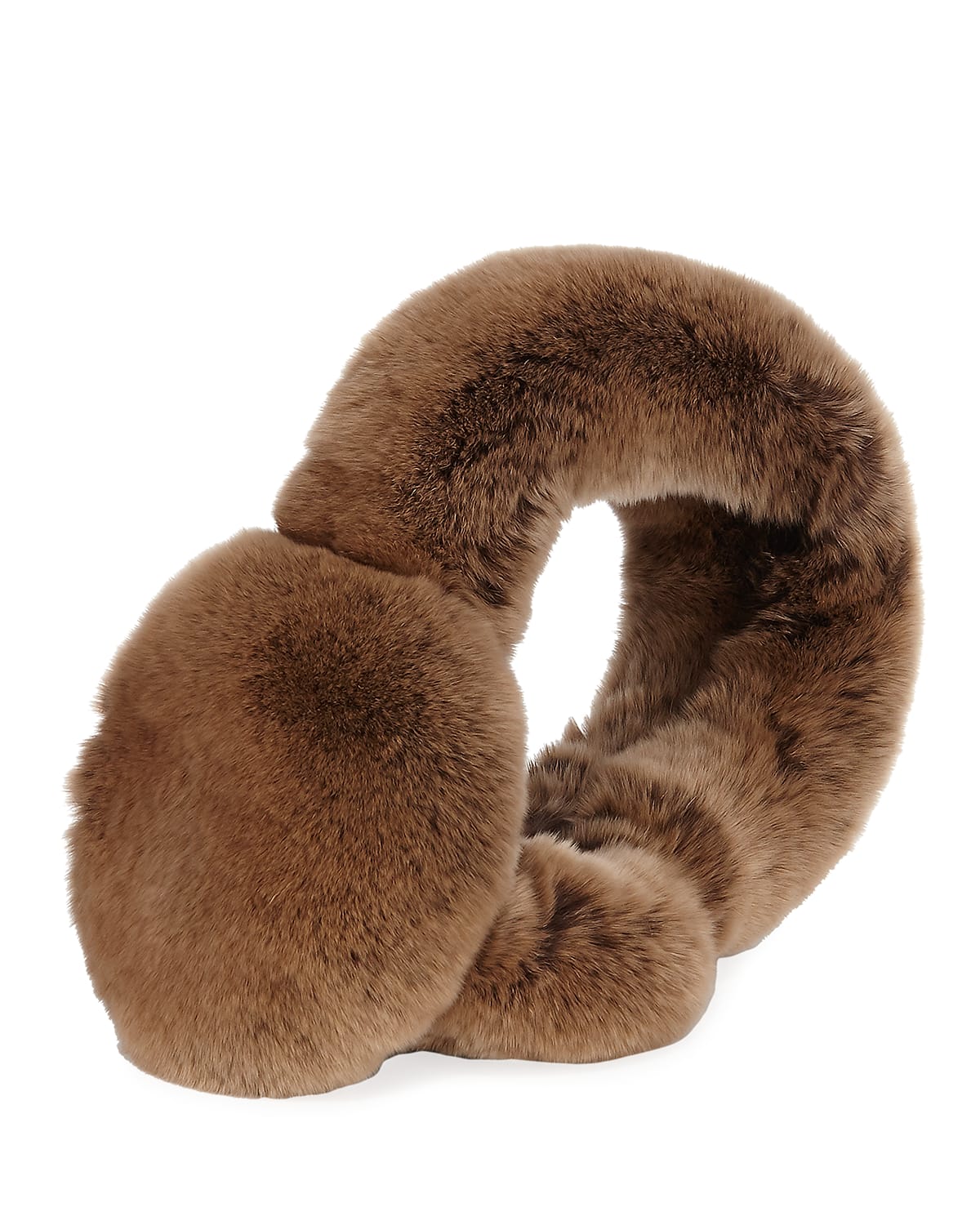 Surell Rabbit Fur Earmuffs In Golden Brown