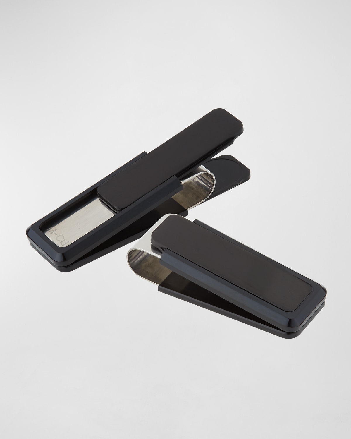M Clip Black-plated Aluminum-inset Money Clip In Black