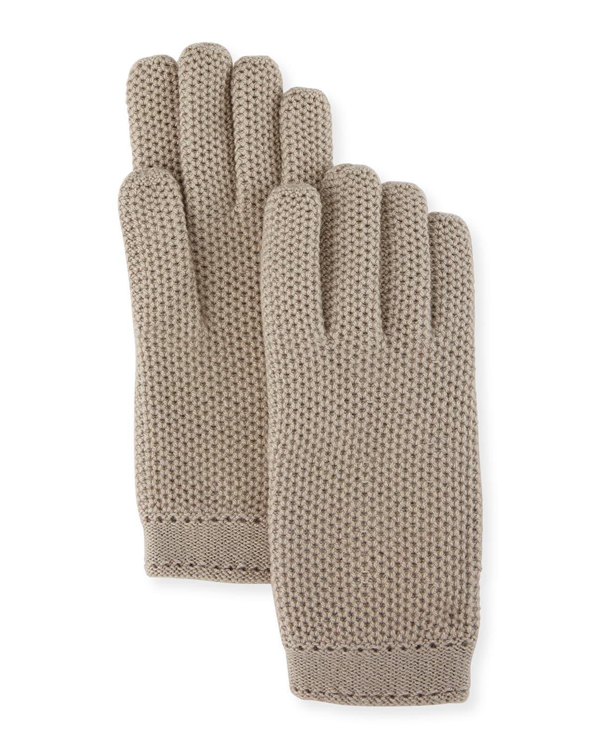 Shop Loro Piana Cashmere Crochet Gloves In Birch