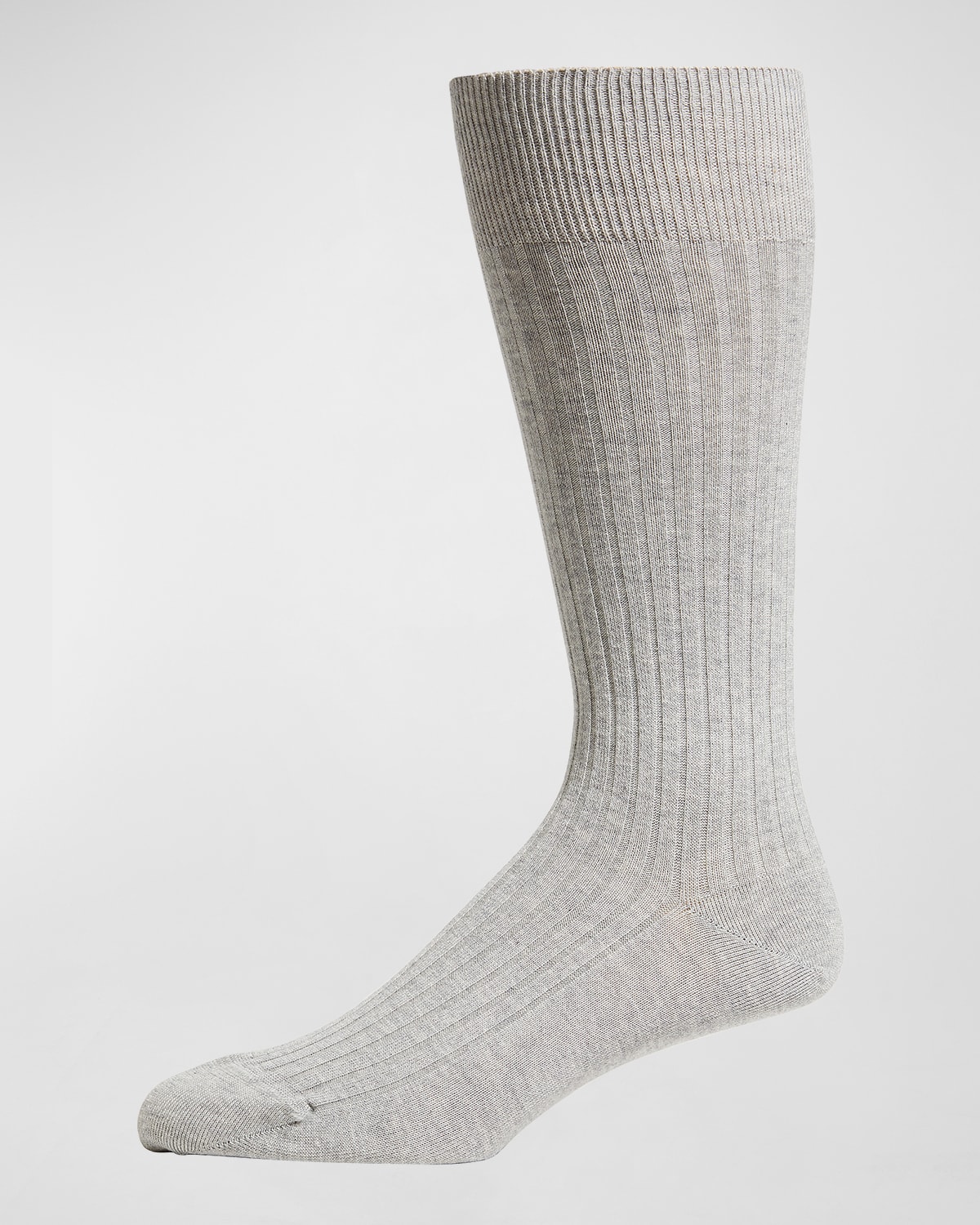 Neiman Marcus Men's Ribbed Cotton Crew Socks