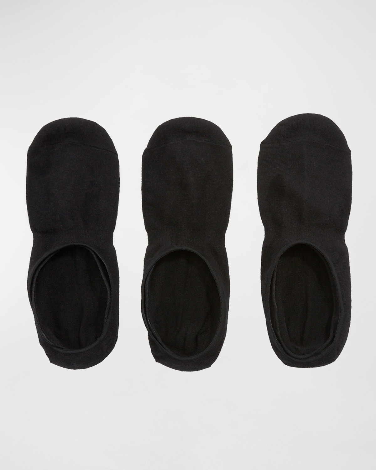 Neiman Marcus Men's Three-pack No-show Socks In Black