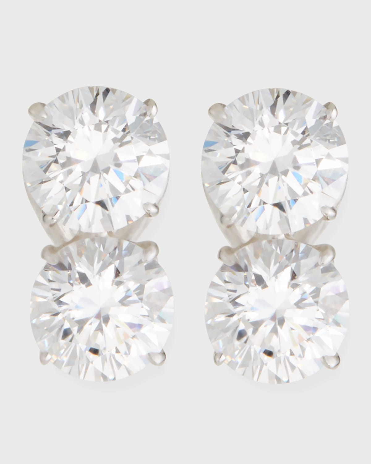 8 TCW Double Cubic Zirconia Earrings