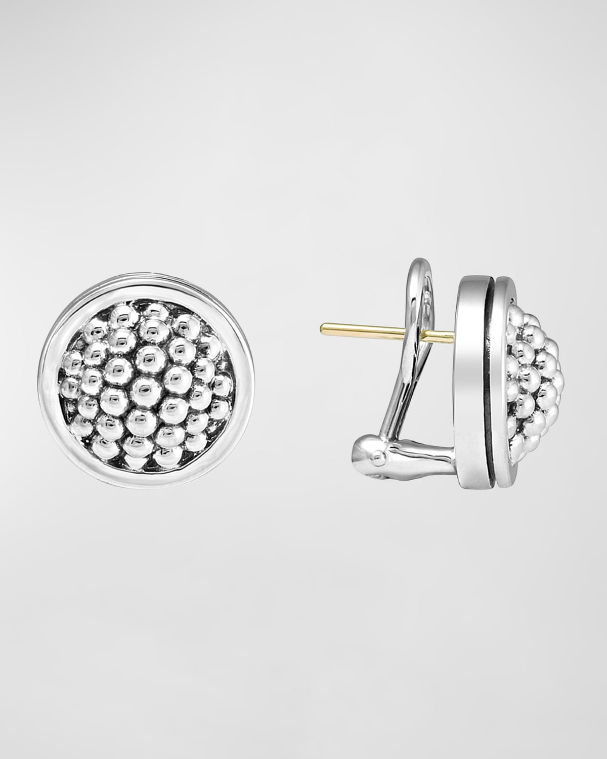 Lagos 15mm Caviar Bezel Button Earrings