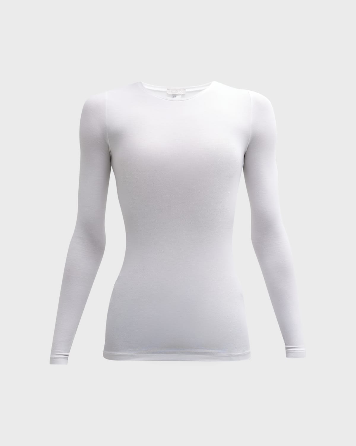 Shop Hanro Soft Touch Long-sleeve Top In White