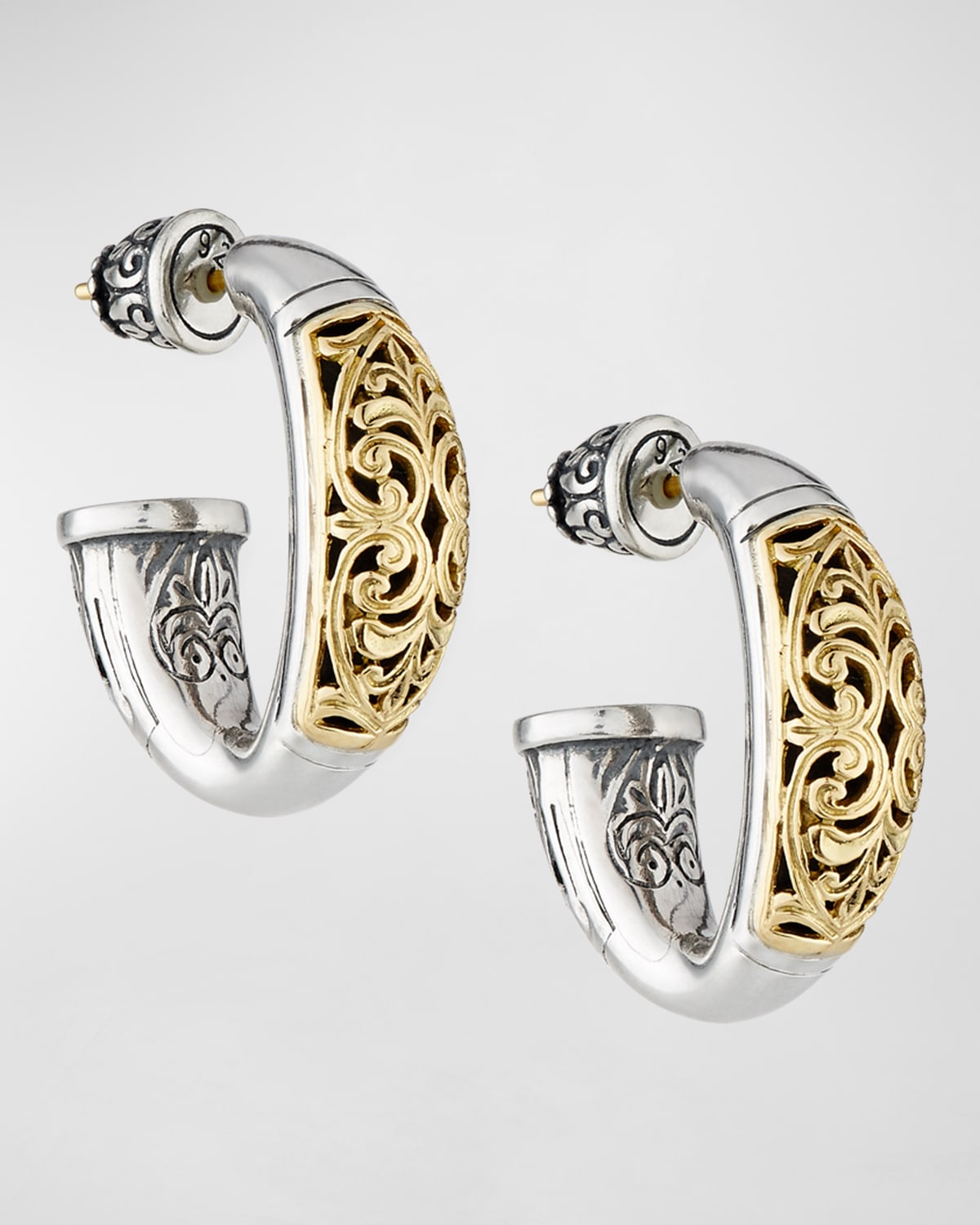Konstantino Classic Filigree Hoop Earrings