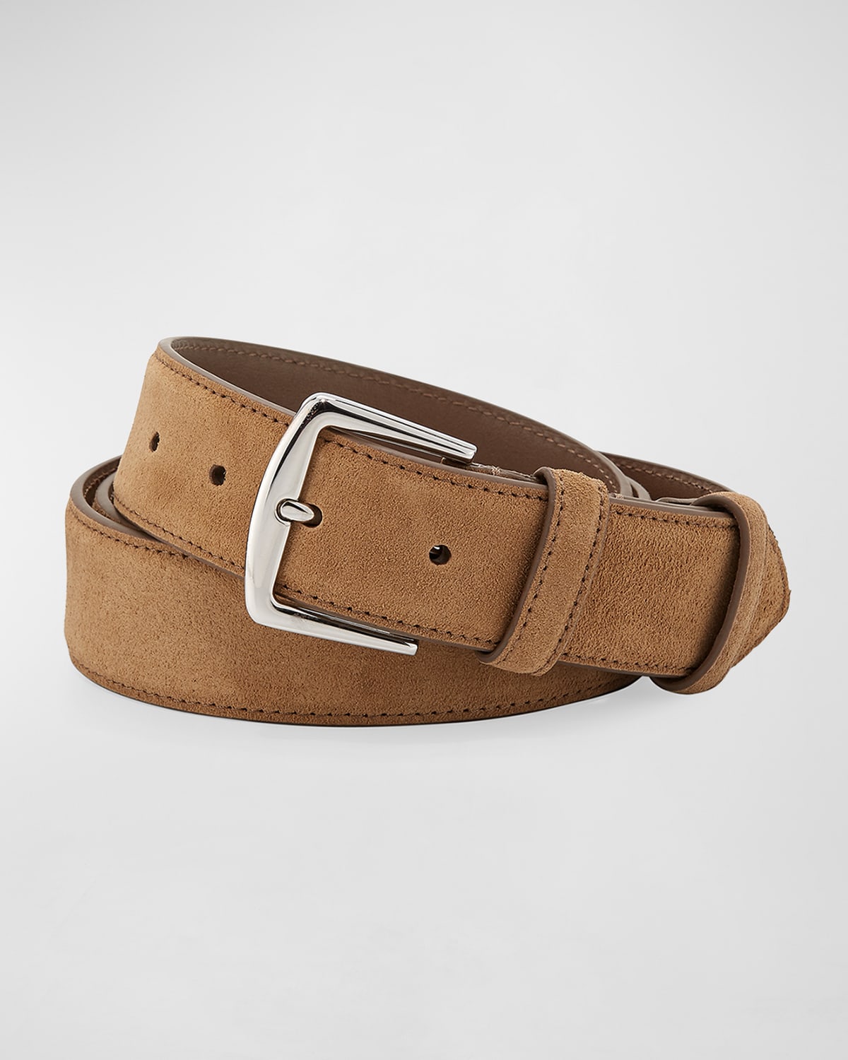 LORO PIANA MEN'S ALSAVEL SUEDE BELT,PROD243450421