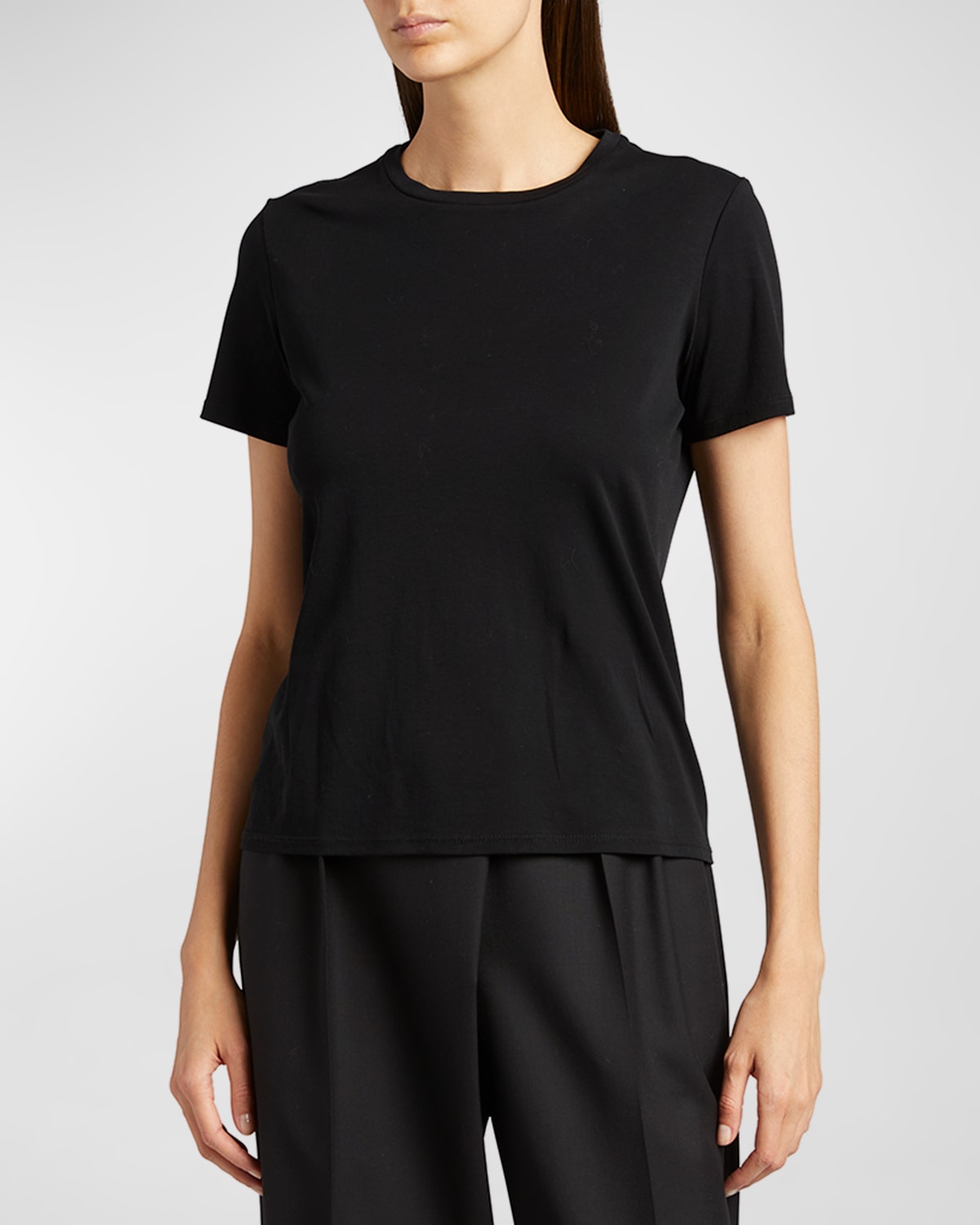 The Row Wesler Cotton Jersey T-shirt In Black